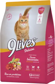 9 Lives Gato Adulto de Carnes Seleccionadas