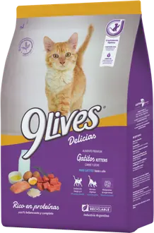 9 Lives Gato Cachorro Carne y Leche