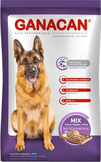 Ganacan Perro Adulto Mix Carne, Hígado y Pollo