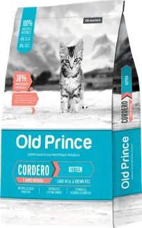 Old Prince Proteínas Noveles Gatitos Cordero y Arroz Integral