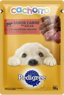 Pedigree Sobres Perro Cachorro En Salsa Sabor Carne 12 x 100g
