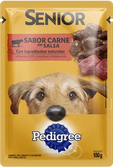 Pedigree Sobres Perro Senior En Salsa Sabor Carne 12 x 100g