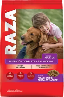 Raza Perro Adulto Pollo, Carne, Cereales y Arroz