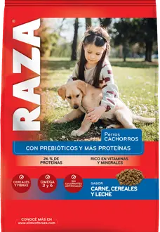 Raza Perro Cachorro sabor Carne, Cereales y Leche