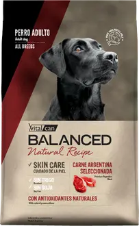 Vitalcan Balanced Natural Recipe Perro Sabor Carne Argentina Seleccionada