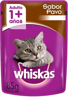 Whiskas Sobrecito Gato Adulto sabor Pavo en Salsa 12 x 85g
