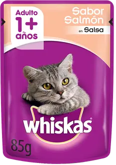 Whiskas Sobrecito Gato Adulto sabor Salmón en Salsa 12 x 85g